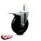 Service Caster 5'' Hard Rubber Wheel Swivel 7/16'' Grip Ring Stem Caster Total Lock Brake SCC-GRTTL20S514-HRS-716138 - alternate 3